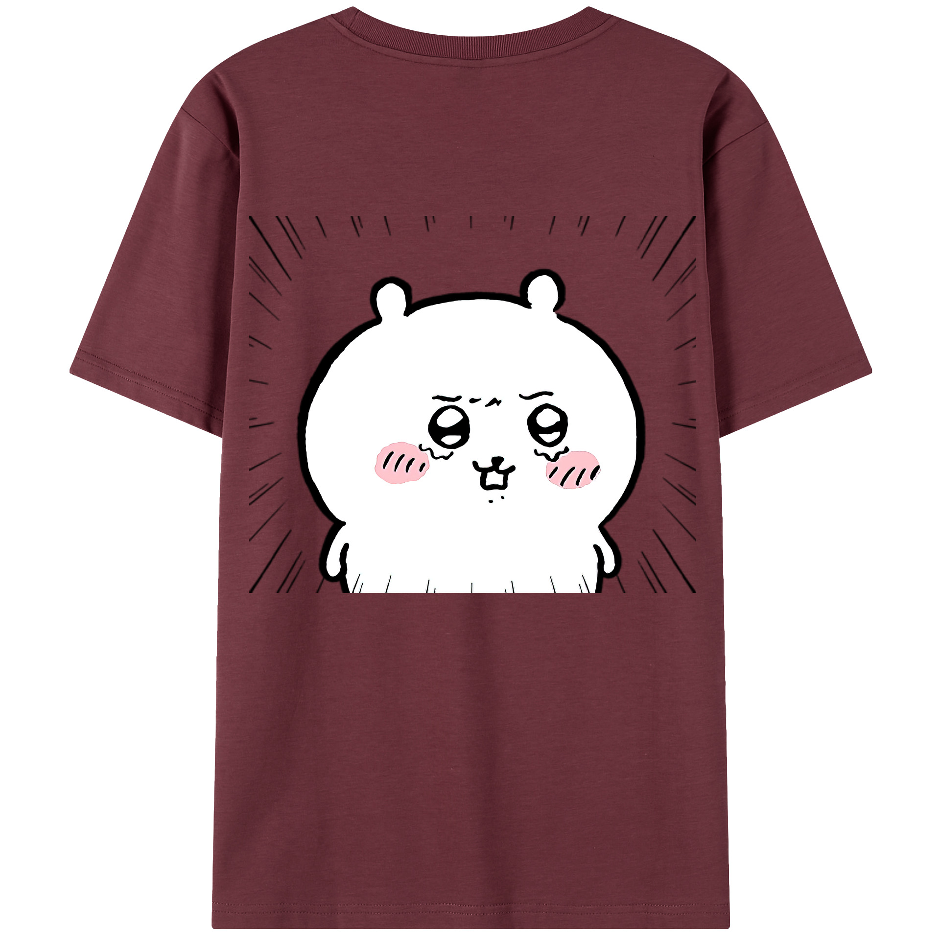 （画像用） ちいかわ ちいかわ Chii-kawa chiikawa 綿100％半袖Tシャツ（背面プリント）